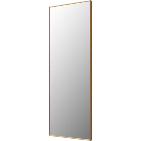 Goplus – Miroir sur pied 150 x 56 cm – Verre antidéflagrant – Cadre en aluminium – Miroir rectangulaire pour chambre et salon – Installation facile (1/5)