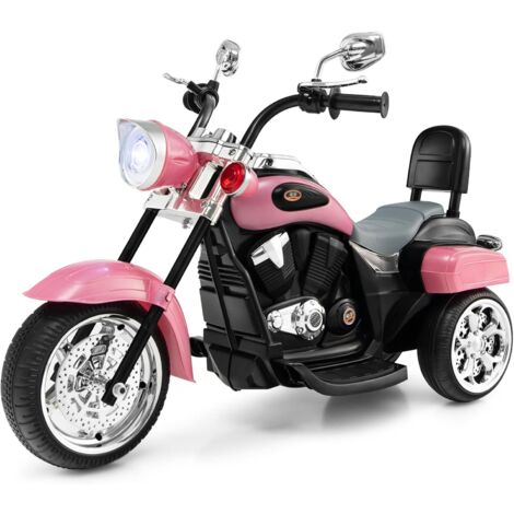 Goplus – Moto électrique pour enfants 6V à 3 roues – Vitesse 2,5-3 km/h – Charge 30 kg – Dimensions 91 x 48 x 64 cm – Pour garçons et filles dès 3 ans - 5-3km