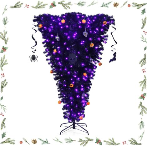 HOMCOM Sapin Lumineux Artificiel LED Blanc - 180 Cm - 810 LED Blanc Chaud - Intérieur/Extérieur IP44
