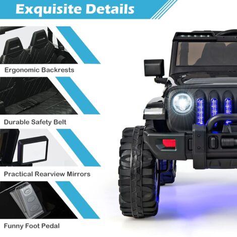 GOPLUS Voiture Electrique Enfants 12V Chevrolet Tahoe pour Enfants 3-8AnsCharge 25KG avec Télécommande/Lumières/Musique Blanc - Jeux - Jouets