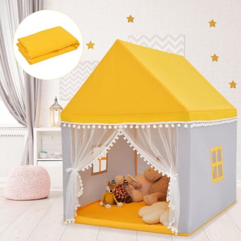 Tente De Jeu Tipi Pour Enfants - Château Princesse/prince - Format 116x116x123 Cm - Coton - Pop-up Facile
