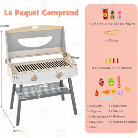 GOPLUS Jeu de Barbecue pour Enfants avec 21 Accessoires, Jouet