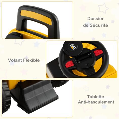 Tractopelle Enfant COSTWAY Avec Bras Réglable - Pelleteuse Pour Enfants 1-3 Ans - Charge 25 Kg