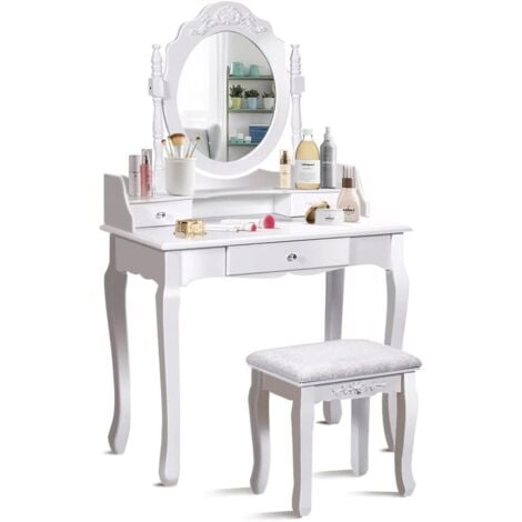 GOPLUS Miroir de Coiffeuse avec Lumières, Grand Miroir de