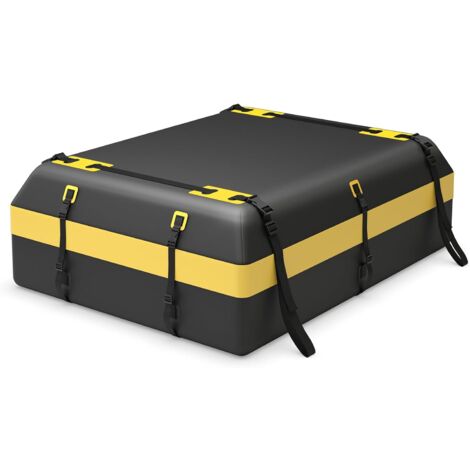 Goplus – Sac de toit imperméable 595L – Matériau PVC résistant aux intempéries – 10 sangles et 6 crochets pour sécurité – Serrure de bagage - 595Lavec