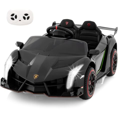 Goplus – Voiture électrique enfant 3-8 ans 12V – 1 place – Télécommande 2,4G – Ports AUX et USB – Démarrage lent – 4 moteurs puissants – Lamborghini - 30KGLamborghini
