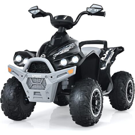 Goplus – Quad électrique 4x4 pour enfant 3-8 ans – Charge 35 kg – Autonomie 1-2 h – 2 vitesses réglables – Lumières LED et musique