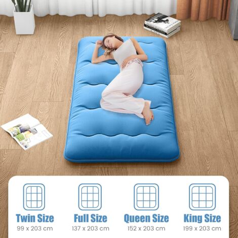 Matelas Roulé Au Sol Avec Housse Lavable - Matelas De Couchage Portable Pliable