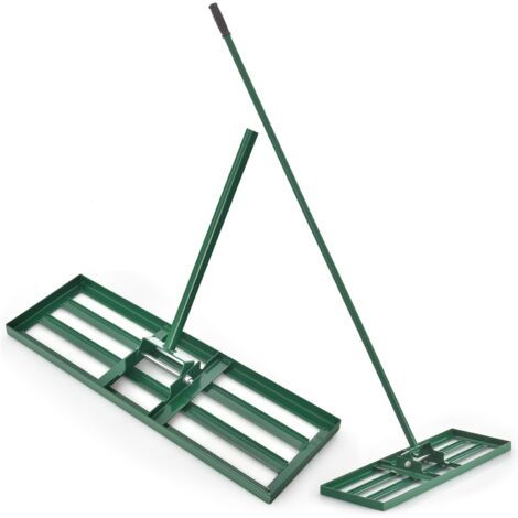 GOPLUS Râteau de Nivellement de Pelouse 91x25CM-avec Poignée Antidérapante de 2 Sections-Râteau de Jardin pour Cour/Jardin Vert (1/5)