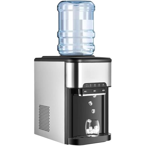 Goplus – Machine à glaçons 3 en 1 – 18,1 kg de glace/jour – Eau chaude et froide – Réservoir 3 L – Contrôle tactile – Acier inoxydable