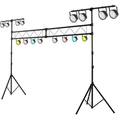 Goplus – Trépied d'éclairage réglable 180-350cm – Support en métal pour 8 lampes LED – Stabilité renforcée – Pliable pour transport facile