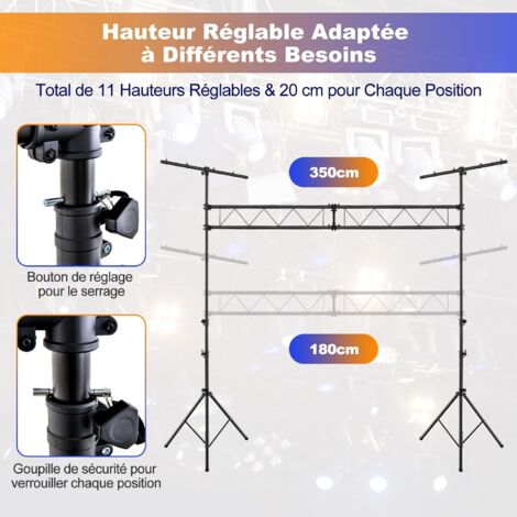 Lot de 2 supports de microphone en métal de 76 mm avec