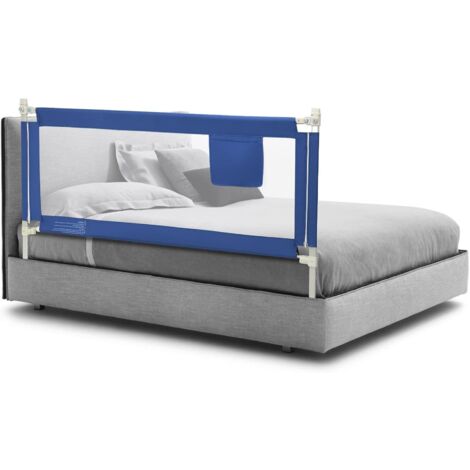 Barrière De Lit Réglable En Hauteur Pour Enfant - 50 Cm De Long, Housse En Lin Lavable - Protection Anti-chute Pour Bébé Ou Personne âgée