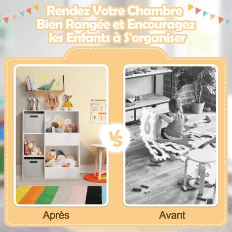 Bibliothèque Arbre Pour Enfants OOOK - 10 Compartiments - En Bois - Coloré - Sécurisé Anti-basculement - 103x27x116 Cm