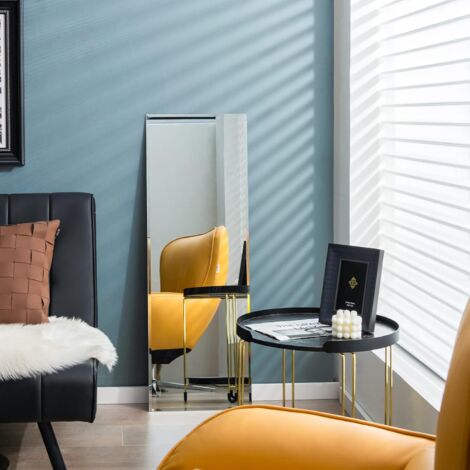 Miroir Pleine Longueur Sur Pied GOPLUS 150x56 Cm | Cadre Aluminium, Verre Antidéflagrant, Pour Chambre Salon Salle De Bain