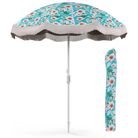 GOPLUS Parasol Déporté avec Manivelle, Le Poteau de Parapluie Peut Incliner, pour Bloquer Le