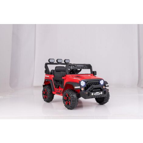 GOPLUS Voiture Electrique Enfants 2 Places 12V avec Télécommande, Lecteur Musique, Lumières LED, Affichage de l'Alimentation, Démarrage Progressif, 3 Vitesses, pour Enfants 3+ Ans,Charge 30KG (Rouge)