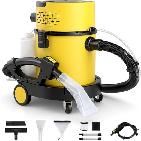 Goplus – Nettoyeur de tapis sec et humide 1200W – Aspiration 17 kPa – Réservoir 20L – 9 accessoires avec filtre HEPA – Télécommande pour nettoyage facile - EAU 20 L (1/5)