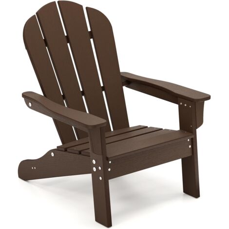 Goplus – Chaise Adirondack extérieure pour enfants – Fauteuil en HDPE résistant aux intempéries – Large siège et dossier haut – Angle 105° – Pour 3-8 ans, charge 75kg