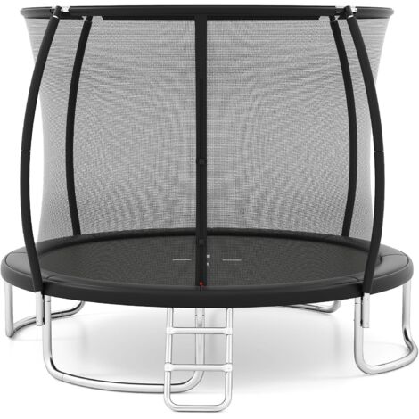 Trampoline Géant Bleu 366 Cm Pour Enfants Avec Filet De Sécurité Et Échelle - Amusement Garanti Dans Le Jardin !