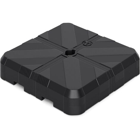 GOPLUS Pied de Parasol Lourd, Dalle Parasol Déporté à Poids avec Support en Croix, Support Parasol Remplie d'eau 45KG / Sable 60KG, Base de Parasol Carrée pour Parasol 38/48mm (1/5)