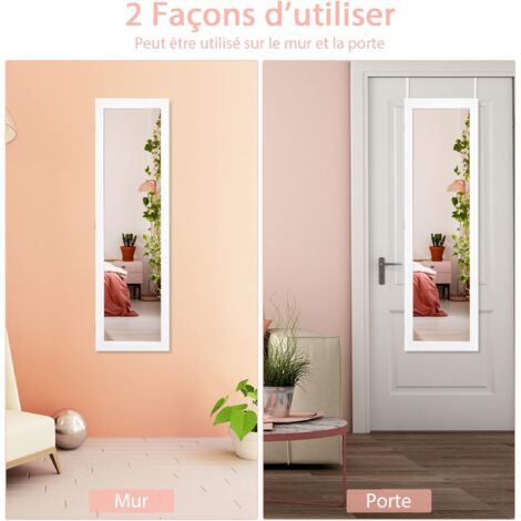 Armoire à Bijoux Avec Miroir Et Lumières LED - Hauteur Réglable, Roulettes - Rangement Organisé Velours