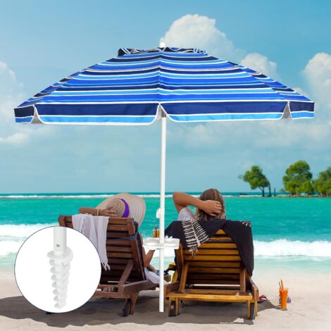 Balcon Café GOPLUS Parasol en Fer et Polyerster Imperméable-Facile à Ouvrir et à Fermer Beige 2,7M Parasol de Jardin avec 8 Baleines pour Plage Beige/Rouge/Sable/Vert 