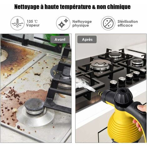1000w Nettoyeur vapeur portable à haute température Machine de nettoyage à  la vapeur sous pression avec têtes de brosse Tasse à mesurer pour meubles  de cuisine Bathroo