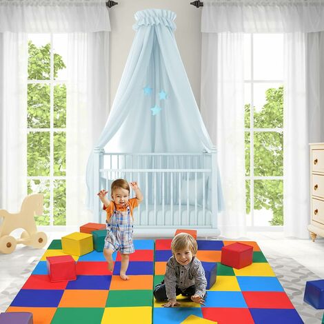 Goplus Tapis De Sol Pliable Polyvalent Interieur Et Exterieur Double Face En 2 Sections Tapis D Activite Multicolore Pour Enfants En Mousse Antiderapant Et Non Toxique