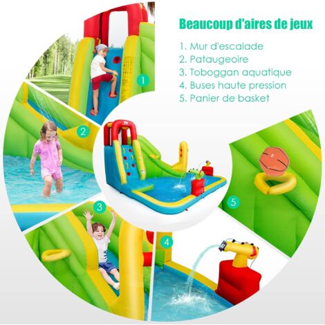 Château Gonflable Baseball GOPLUS Toboggans et Piscine à Balles - Jeux Château Gonflable Baseball GOPLUS Toboggans et Piscine à Balles - Jeux