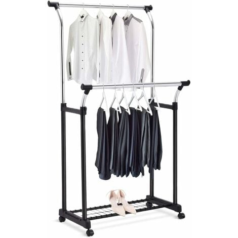 Dress kit dressing extensible 112-185 cm + rideau - blanc et anthracite  4320X2193R00 - Conforama