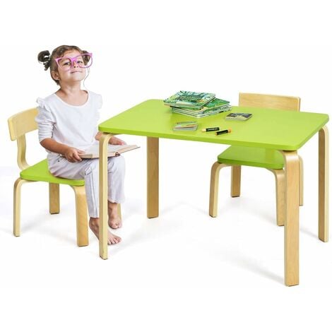 Table à dessin et tabouret en bois avec rouleau