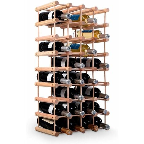 Costway bar globe rangement vin en bois rack,marron xl, avec 3 pieds,porte- bouteille,casier bouteilles en bois avec 3 roulettes - Conforama