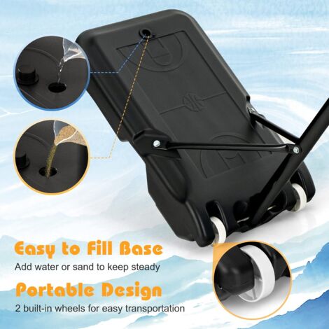 GOPLUS Panier de Basket Exterieur sur Pieds, Mobile avec Roulette, Hauteur Réglable de 1,50 à 2,50m, Panneau en PE, Base Stable Remplissable d'Eau ou de Sable, Idéal pour Intérieur et Extérieur (Bleu GOPLUS Panier de Basket Exterieur sur Pieds, Mobile avec Roulette, Hauteur Réglable de 1,50 à 2,50m, Panneau en PE, Base Stable Remplissable d'Eau ou de Sable, Idéal pour Intérieur et Extérieur (Bleu