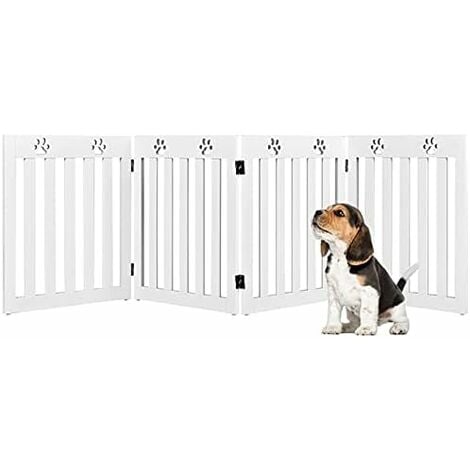 Barrière de sécurité parc enclos chien modulable pliable avec porte pin  acier