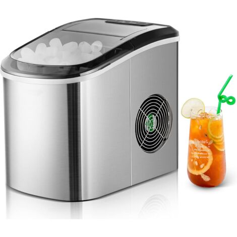 Machine à Glaçons Compacte H&H – 12kg/24h – Auto-nettoyante – 9 Glaçons En 8 Min