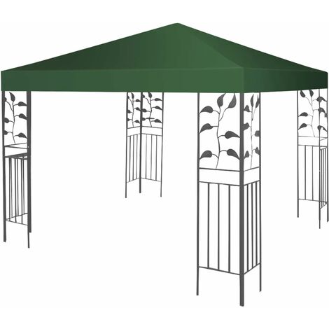 GOPLUS Toile de Pavillon Tonnelle Toile de Rechange pour Tonnelle de Jardin pour Pavillon de Jardin 300 x 300 CM Vert (1/5)