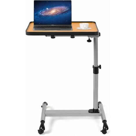 Table pour ordinateur portable mobile - Bureau - hauteur réglable 68 cm