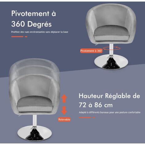 GOGUANG Tabouret De Bar Réglable, Tabouret De Massage Pivotant En P Avec Siege A Pain Rembourre Base En Metal Avec Roulette Tabo