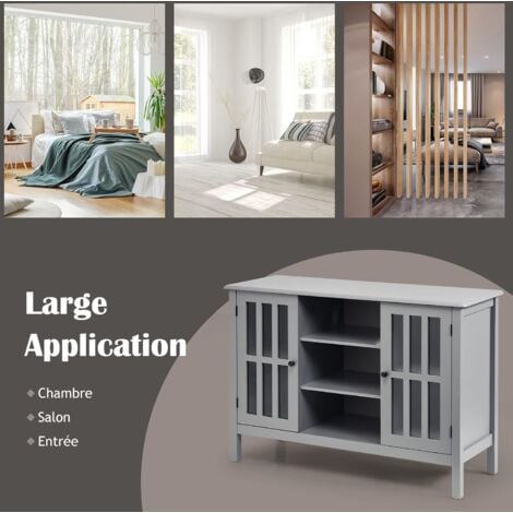 GOPLUS Placard de Rangement avec Stockage à Plusieurs Niveaux avec Trous de  Cable, Armoire de Rangement avec Étagère Réglable e Meuble de Rangement  Solide, pour Salon, Cuisine,60 x 40 x 180cm (Blanc) 