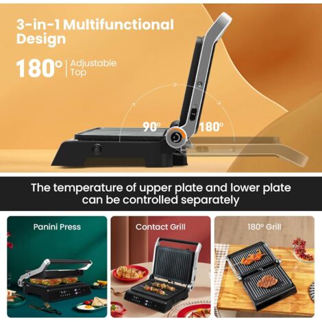 Machine à Sandwich BLACK+DECKER BXSA752 - 750W, Plaques Antiadhésives 21.5x12.5cm