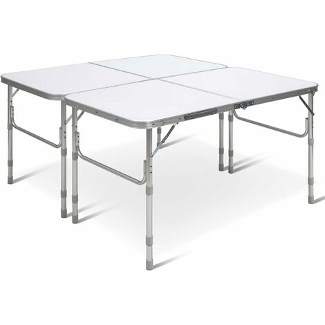 AMANKA Table de Jardin Pliante 120 x 60 cm - Hauteur réglable