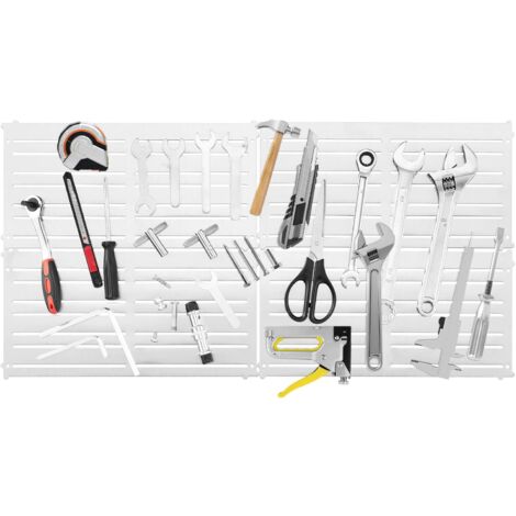 GOPLUS Porte Outils Mural Magnétique 4 Pièces 30 X 15 CM, Lot de 4 Panneaux d’Outils Mural avec 32 Barres Magnétiques Puissantes, Peu Encombrant, pour Garage, Magasin, Atelier (1/5)
