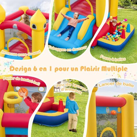Château Gonflable Bûche De Noël Avec Toboggan - Aire De Jeu Intérieur Pour Enfants - 2 Places