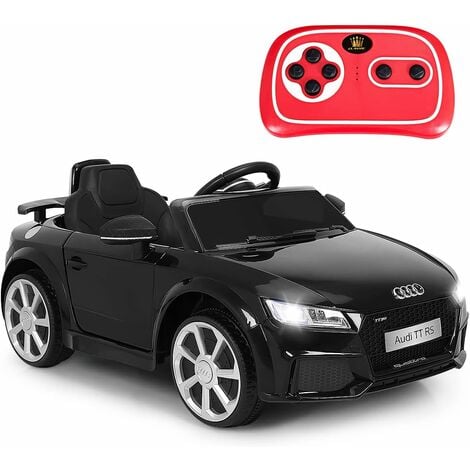 GOPLUS Audi TT RS Voiture Electrique Enfants, Voiture pour Enfants Klaxon,  Musique, Phare LED,Pousser pour
