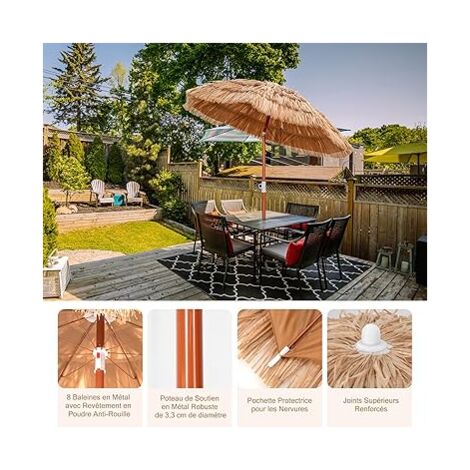 Pied De Parasol Remplissable HDPE - Support Lesté Eau/Sable Pour Parasol 38-48mm - Noir