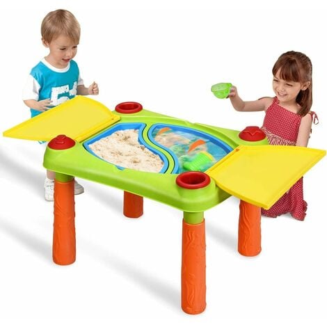 Table de sable et d'eau Ensemble de bac à sable pour jardin extérieur Table  de jeu Jouet de plage d'été pour enfants @2094 - Cdiscount Jeux - Jouets