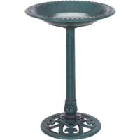 GOPLUS Mangeoire a Oiseaux sur Pied pour Attire Plus d'oiseaux Bain d'oiseaux avec Une Plateau de Diametre 50cm, Hauteur 76CM, Design Antique (Vert fonce)