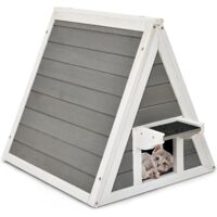 Goplus – Maisonnette pour chat en bois massif – Abri intérieur/extérieur étanche – Dimensions 50x55x52cm – Charge max 20kg – Design élégant et fonctionnel