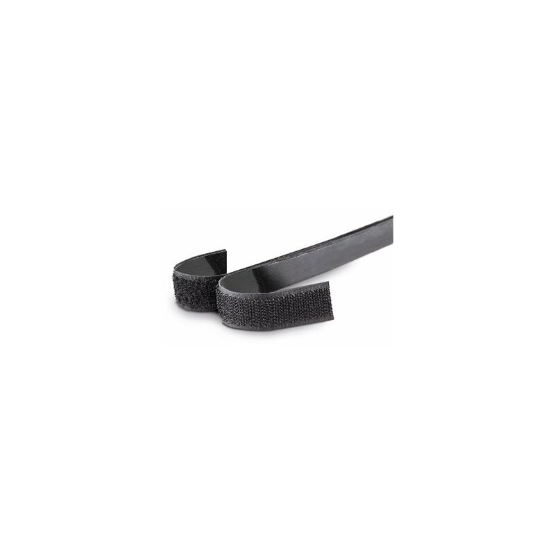 Nastro velcro compatto nero mh 20mm x 12m